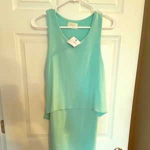 Mint blue layered dress everly